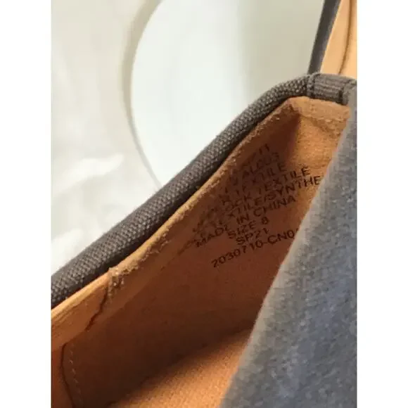 J Crew Women Fabric Wedge Espadrilles Sz. 8 Dark gray EUC (Litle Wear) leisure - Picture 8 of 9